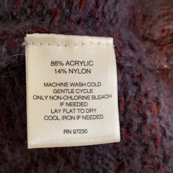 Maroon blue cute turtleneck sweater size small - Picture 5 of 5